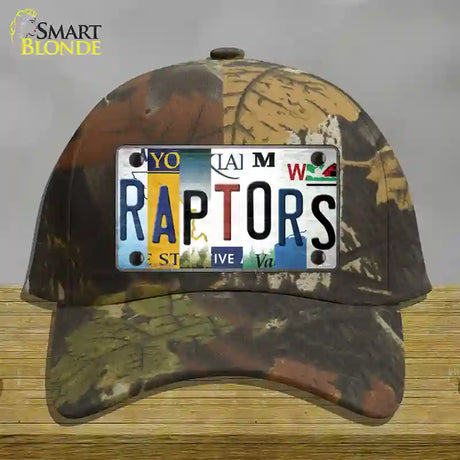 Raptors Strip Art Novelty License Plate Hat Tag Cotton / Camoflauge