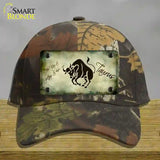 Taurus Zodiac Novelty License Plate Hat Cotton / Camoflauge