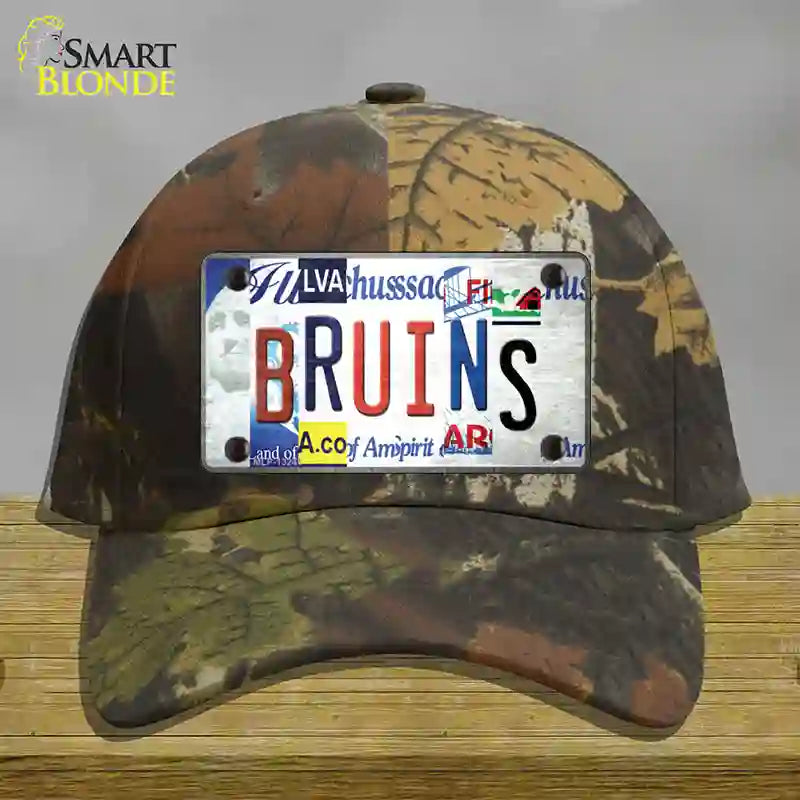 Bruins Strip Art Novelty License Plate Hat Tag Cotton / Camoflauge