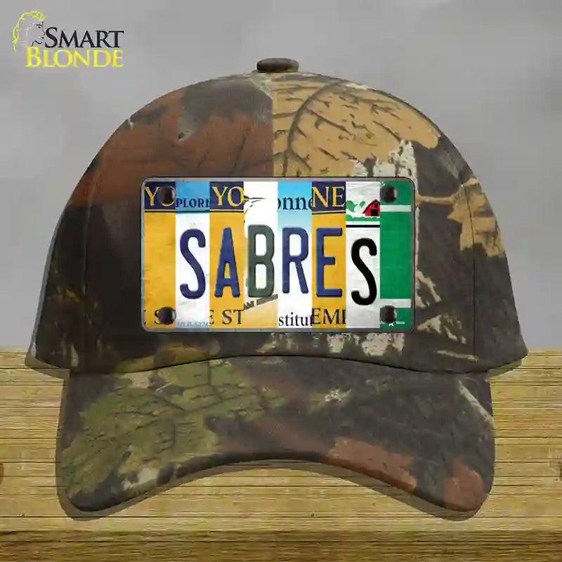 Sabres Strip Art Novelty License Plate Hat Tag Cotton / Camoflauge