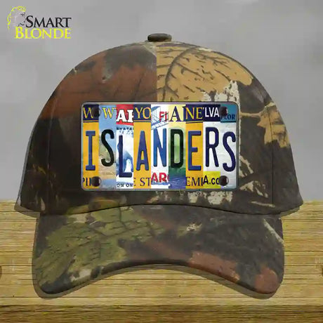 Islanders Strip Art Novelty License Plate Hat Tag Cotton / Camoflauge