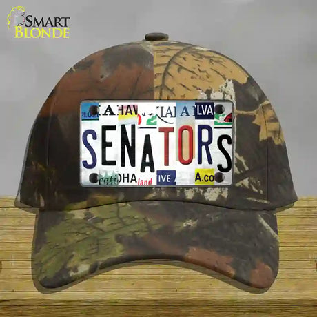 Senators Strip Art Novelty License Plate Hat Tag Cotton / Camoflauge