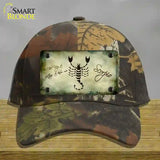 Scorpio Zodiac Novelty License Plate Hat Cotton / Camoflauge