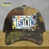 Lightning Strip Art Novelty License Plate Hat Tag Cotton / Camoflauge