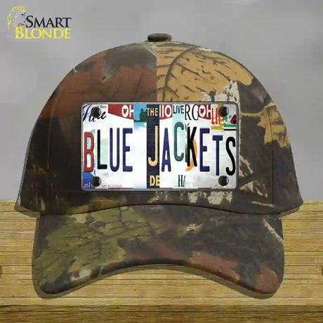 Blue Jackets Strip Art Novelty License Plate Hat Tag Cotton / Camoflauge