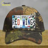 Red Wings Strip Art Novelty License Plate Hat Tag Cotton / Camoflauge