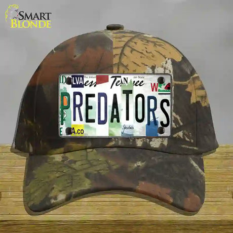 Predators Strip Art Novelty License Plate Hat Tag Cotton / Camoflauge