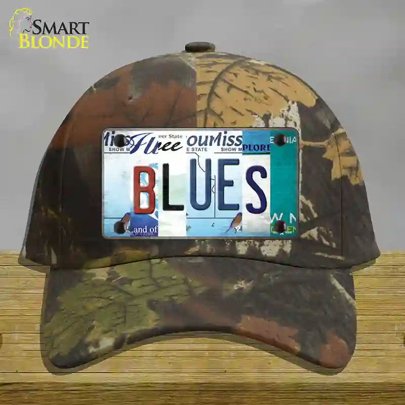 Blues Strip Art Novelty License Plate Hat Tag Cotton / Camoflauge