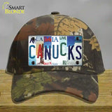 Canucks Strip Art Novelty License Plate Hat Tag Cotton / Camoflauge