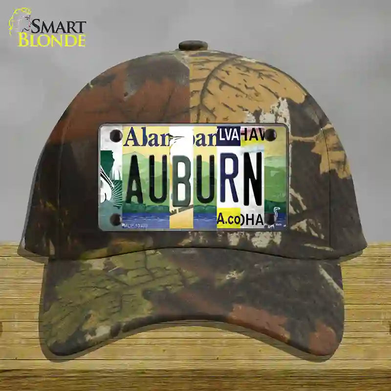 Auburn Strip Art Novelty License Plate Hat Tag Cotton / Camoflauge