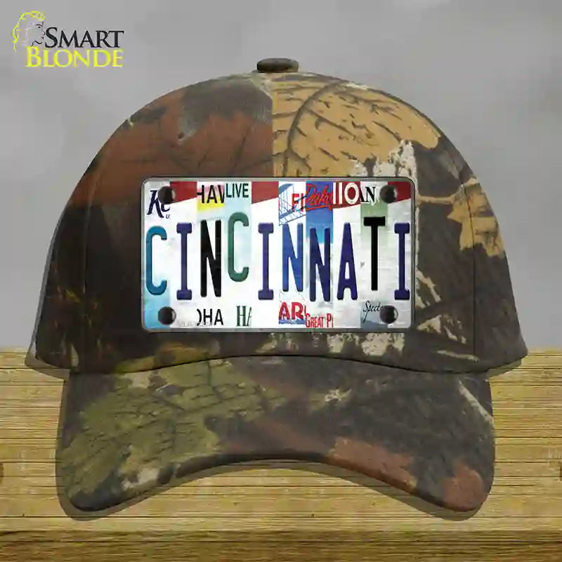 Cincinnati Strip Art Novelty License Plate Hat Tag Cotton / Camoflauge