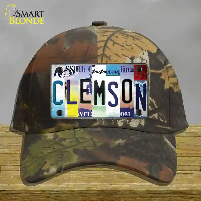 Clemson Strip Art Novelty License Plate Hat Tag Cotton / Camoflauge