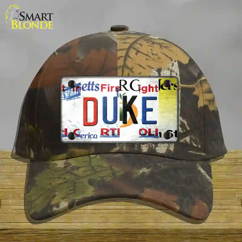 Duke Strip Art Novelty License Plate Hat Tag Cotton / Camoflauge