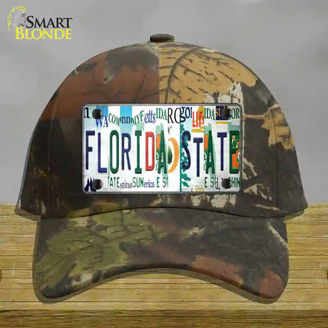 Florida State Strip Art Novelty License Plate Hat Tag Cotton / Camoflauge