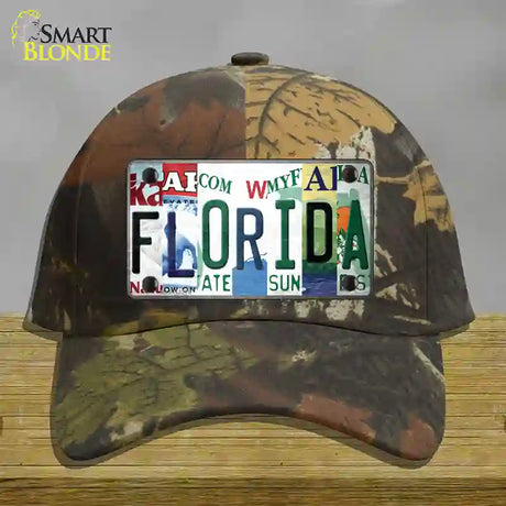 Florida Strip Art Novelty License Plate Hat Tag Cotton / Camoflauge