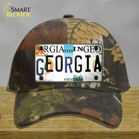 Georgia Strip Art Novelty License Plate Hat Tag Cotton / Camoflauge