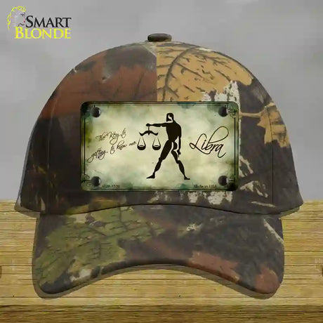 Libra Zodiac Novelty License Plate Hat Cotton / Camoflauge