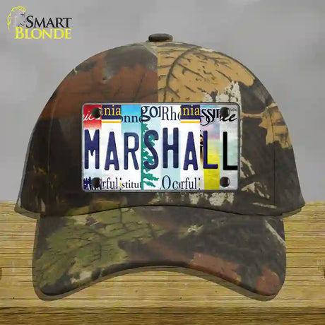 Marshall Strip Art Novelty License Plate Hat Tag Cotton / Camoflauge