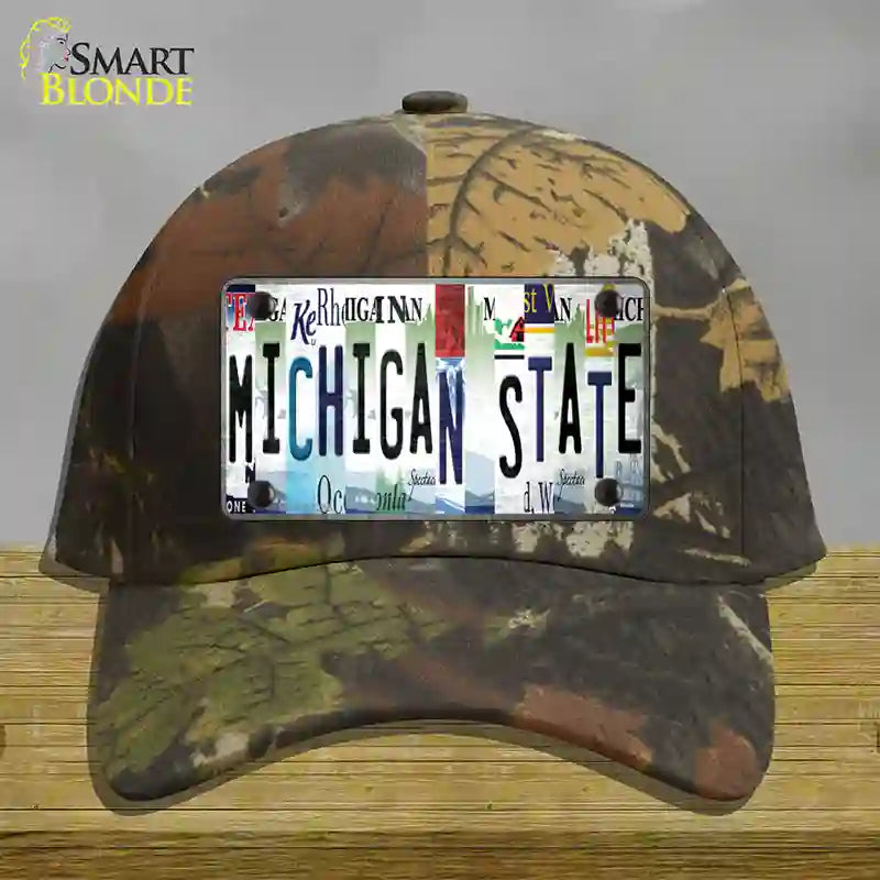 Michigan State Strip Art Novelty License Plate Hat Tag Cotton / Camoflauge