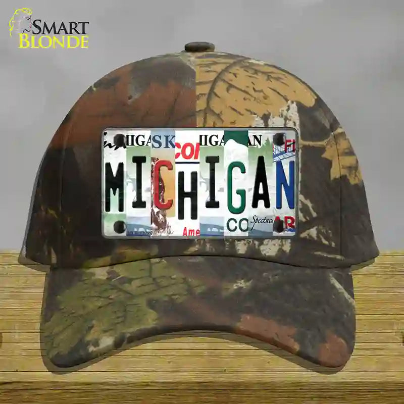 Michigan Strip Art Novelty License Plate Hat Tag Cotton / Camoflauge