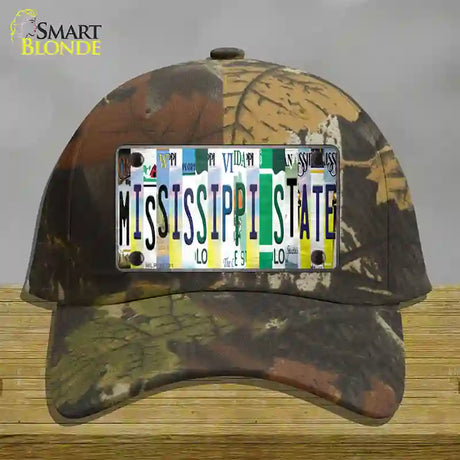 Mississippi State Strip Art Novelty License Plate Hat Tag Cotton / Camoflauge