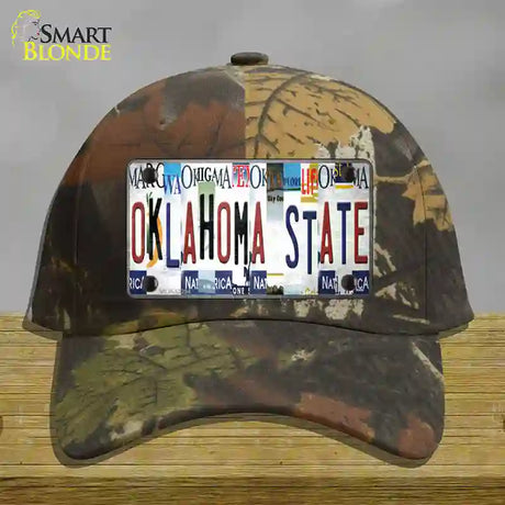 Oklahoma State Strip Art Novelty License Plate Hat Tag Cotton / Camoflauge