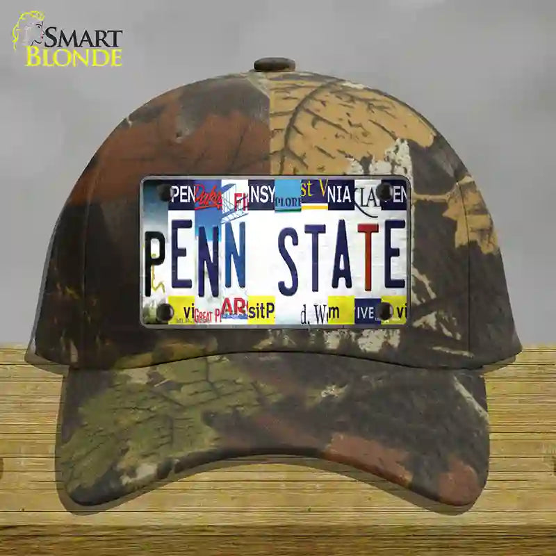 Penn State Strip Art Novelty License Plate Hat Tag Cotton / Camoflauge