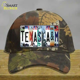 Texas A&M Strip Art Novelty License Plate Hat Tag Cotton / Camoflauge