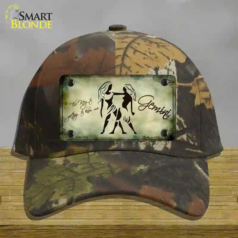 Gemini Zodiac Novelty License Plate Hat Cotton / Camoflauge