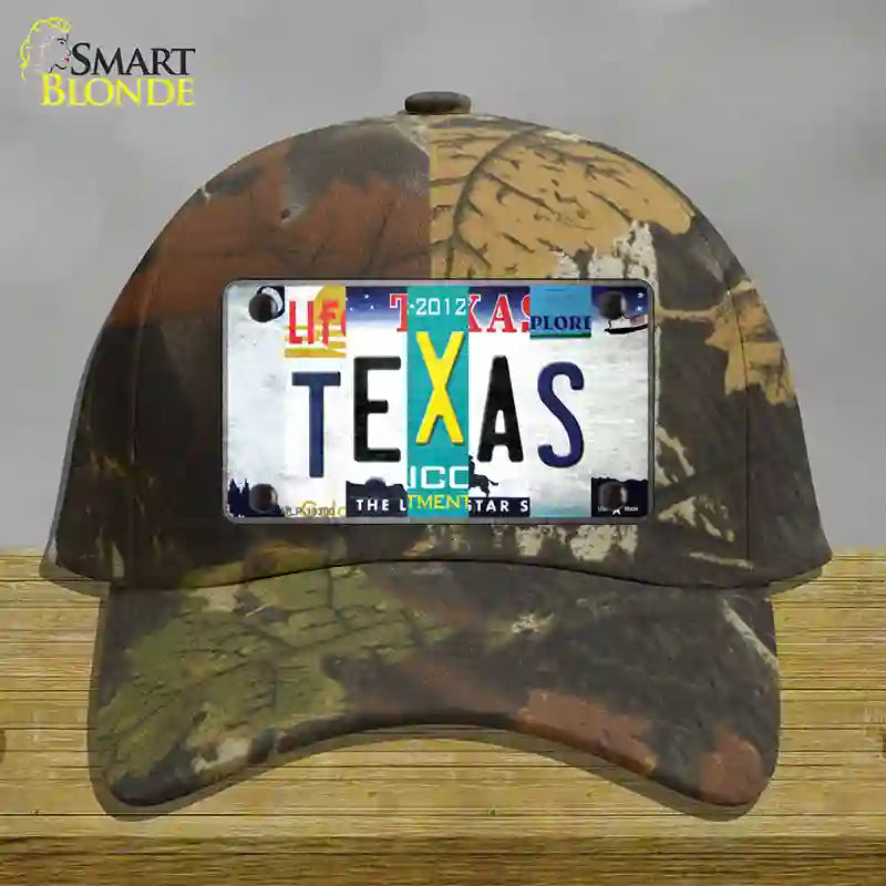 Texas Strip Art Novelty License Plate Hat Tag Cotton / Camoflauge