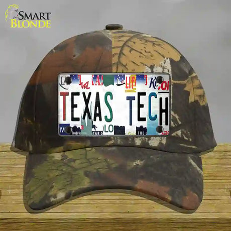 Texas Tech Strip Art Novelty License Plate Hat Tag Cotton / Camoflauge