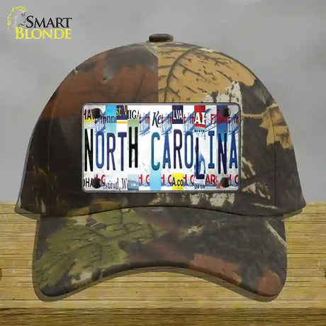 North Carolina Strip Art Novelty License Plate Hat Tag Cotton / Camoflauge