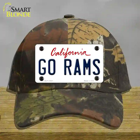 Go Rams Novelty License Plate Hat Tag Cotton / Camoflauge