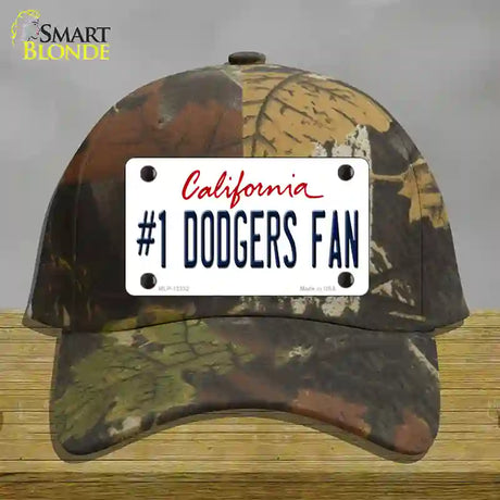 Number 1 Dodgers Fan Novelty License Plate Hat Tag Cotton / Camoflauge