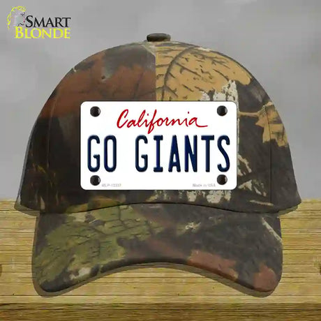 Go Giants Novelty License Plate Hat Tag Cotton / Camoflauge