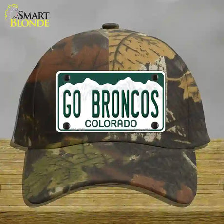 Go Broncos Novelty License Plate Hat Tag Cotton / Camoflauge