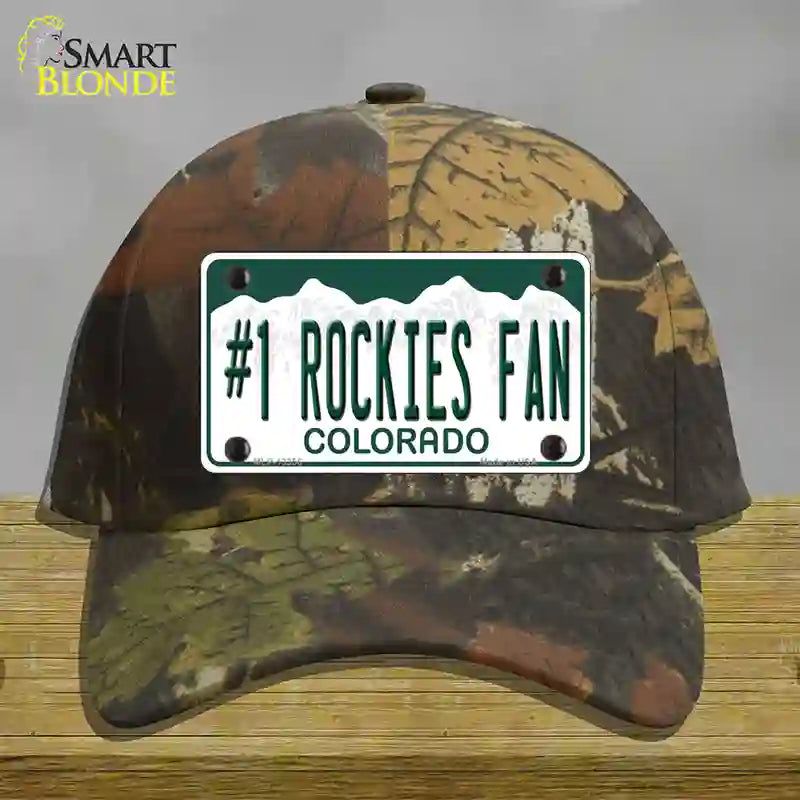 Number 1 Rockies Fan Novelty License Plate Hat Tag Cotton / Camoflauge