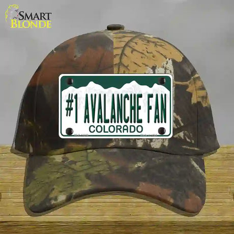 Number 1 Avalanche Fan Novelty License Plate Hat Tag Cotton / Camoflauge