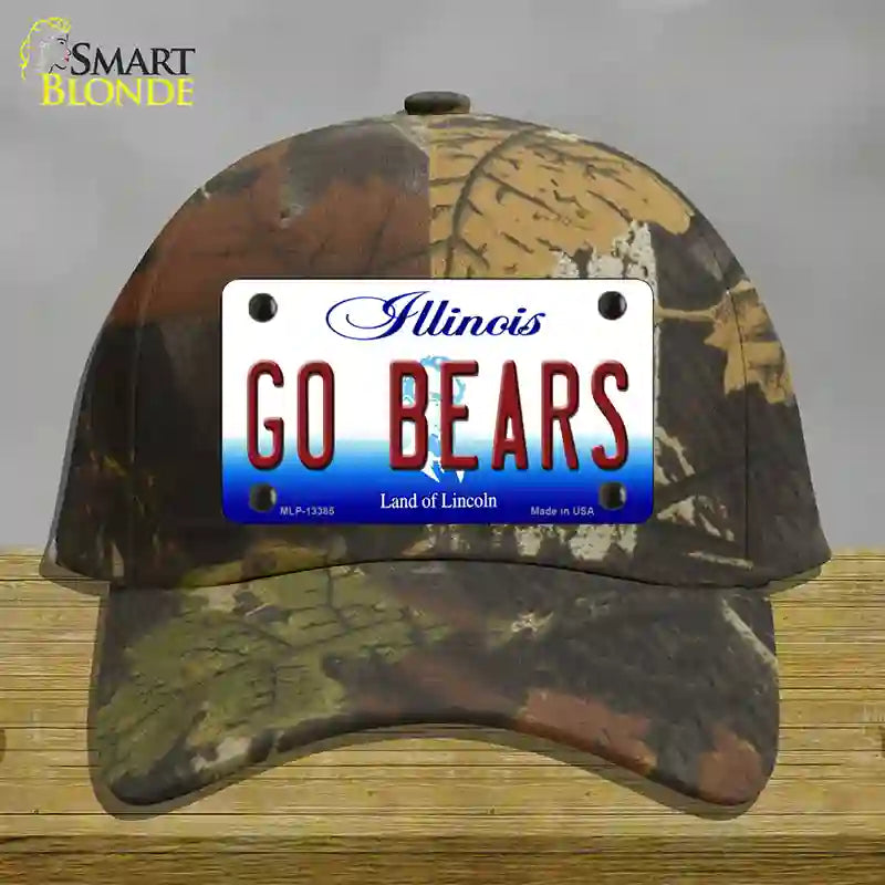 Go Bears Novelty License Plate Hat Tag Cotton / Camoflauge