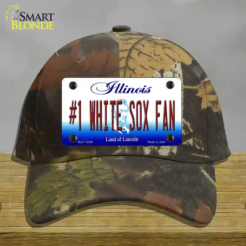 Number 1 White Sox Fan Novelty License Plate Hat Tag Cotton / Camoflauge