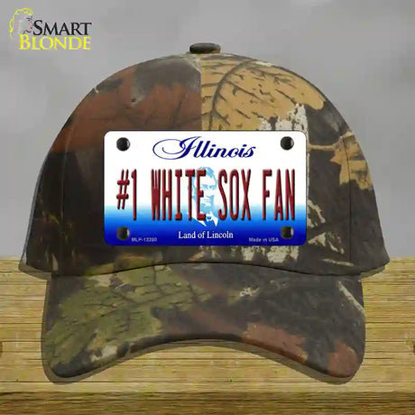 Number 1 White Sox Fan Novelty License Plate Hat Tag Cotton / Camoflauge