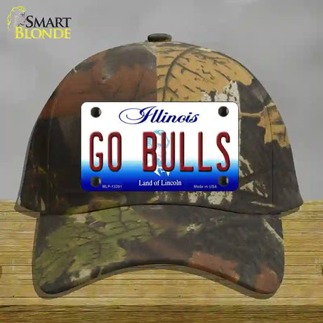 Go Bulls Novelty License Plate Hat Tag Cotton / Camoflauge