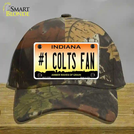 Number 1 Colts Fan Novelty License Plate Hat Tag Cotton / Camoflauge