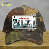 Number 1 Pelicans Fan Novelty License Plate Hat Tag Cotton / Camoflauge