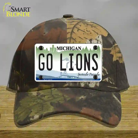 Go Lions Novelty License Plate Hat Tag Cotton / Camoflauge