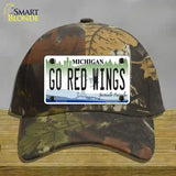 Go Red Wings Novelty License Plate Hat Tag Cotton / Camoflauge