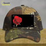 Rose Offset Novelty License Plate Hat Cotton / Camoflauge