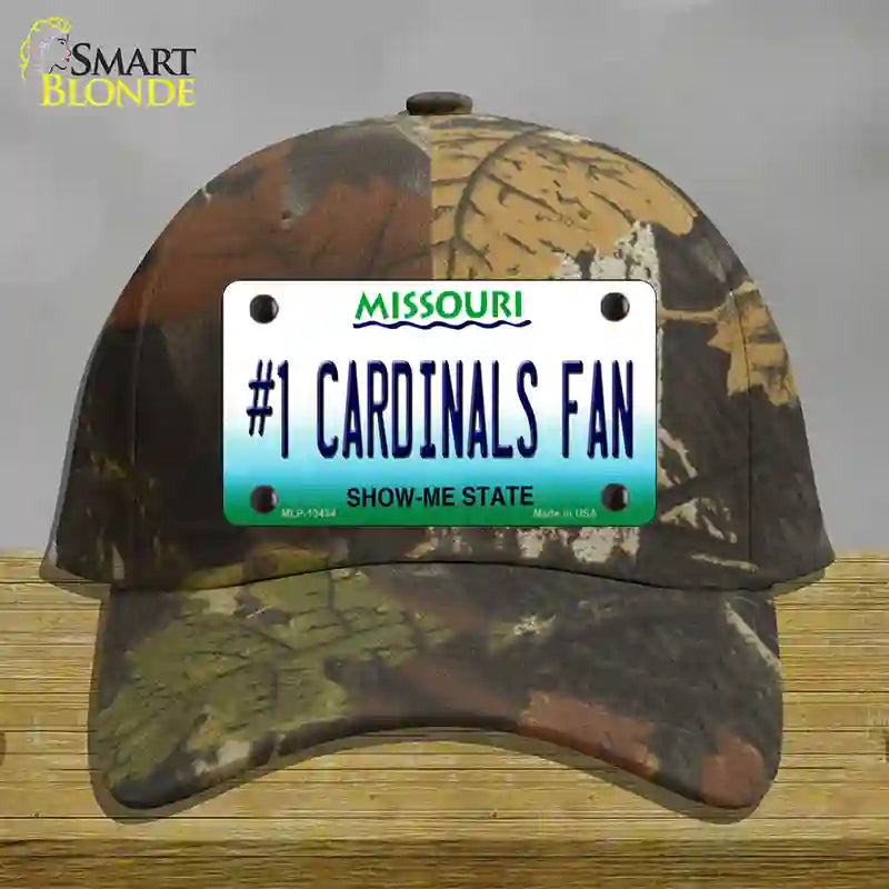 Number 1 Cardinals Fan Missouri Novelty License Plate Hat Tag Cotton / Camoflauge