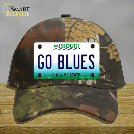 Go Blues Novelty License Plate Hat Tag Cotton / Camoflauge