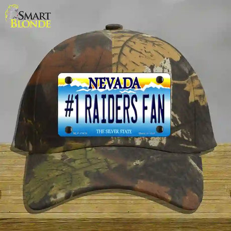 Number 1 Raiders Fan Nevada Novelty License Plate Hat Tag Cotton / Camoflauge